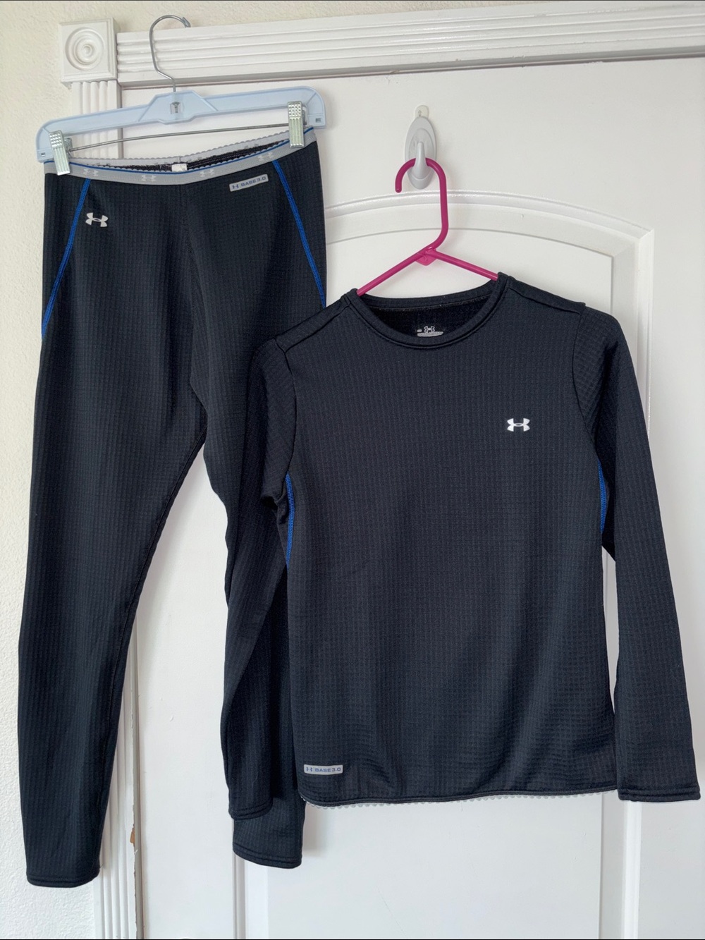 UA base 3.0 layer set grid fleece top bottoms S under armor